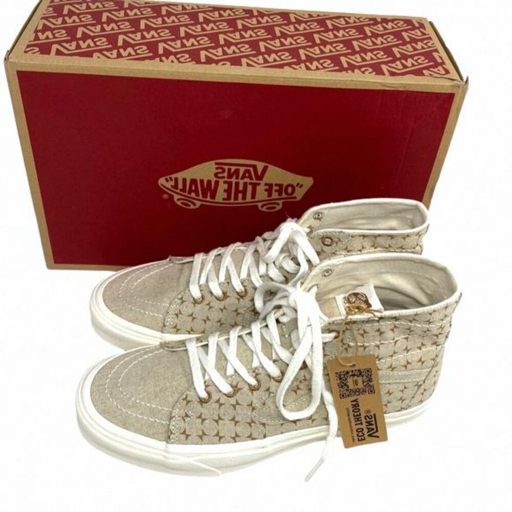 VANS Sk8-Hi Tapered Shoes High Top Canvas Beige VN0A5KRUBRO Sneakers Size Men’s - Picture 7 of 10